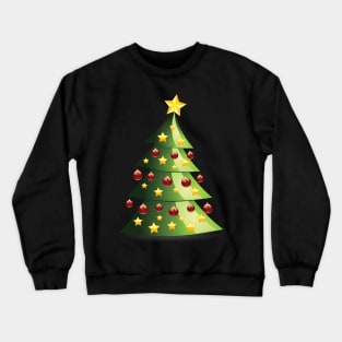 Decorated Christmas tree Crewneck Sweatshirt